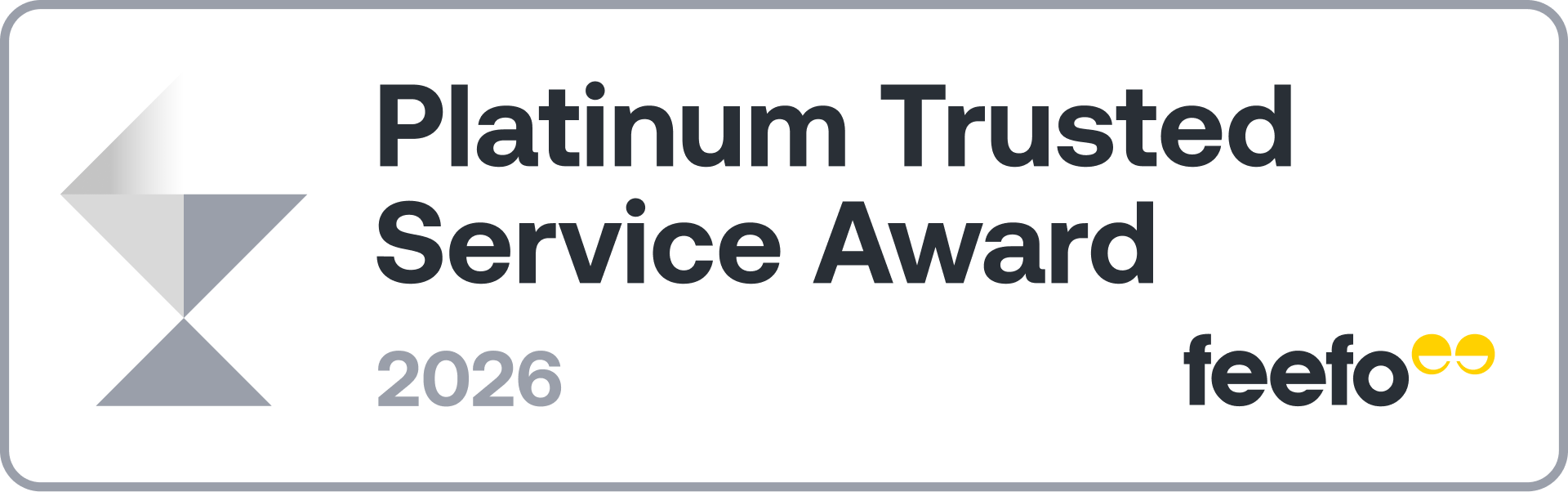 Platinum Trusted Service Award 2026 - Full colour - Landscape